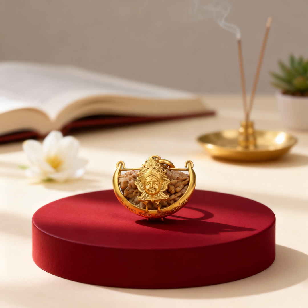 Siddh 1 Mukhi Rudraksha Pendant with Mantra